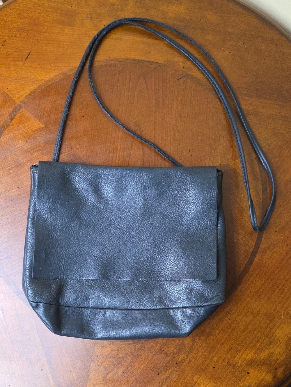 COS BLACK LEATHER HANDBAG crossbody Purse